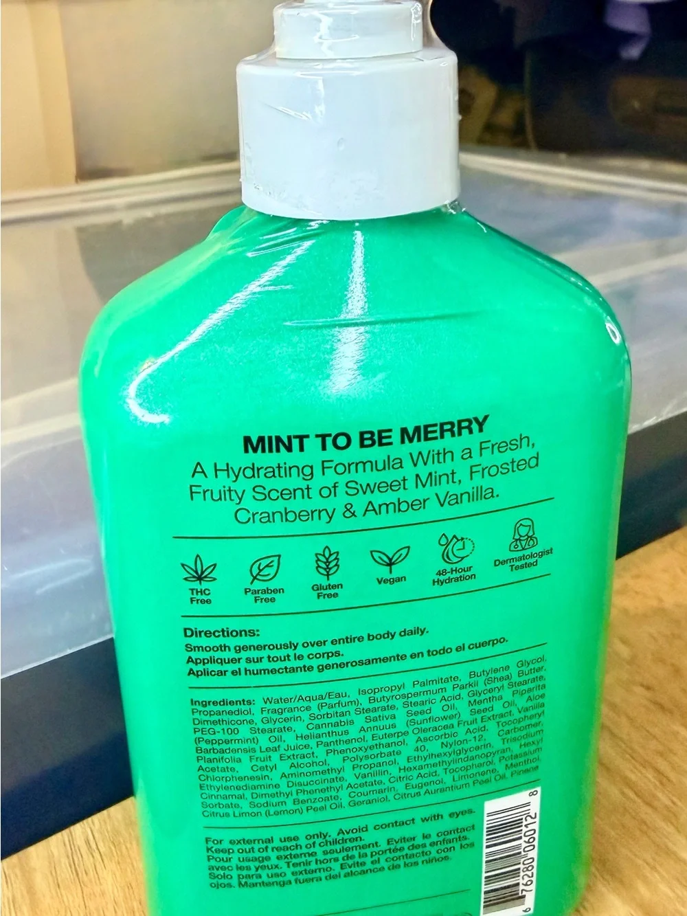 Hempz Winter Mint & Frosted Cranberry Body Moisturizer 12 oz 48-HR Hydration